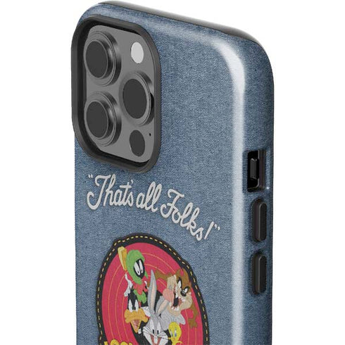 Looney Tunes Thats All Folks Patch iPhone 13 Pro Max Impact Case