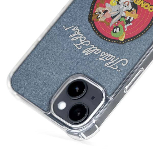 Looney Tunes Thats All Folks Patch iPhone 14 Plus MagSafe Case