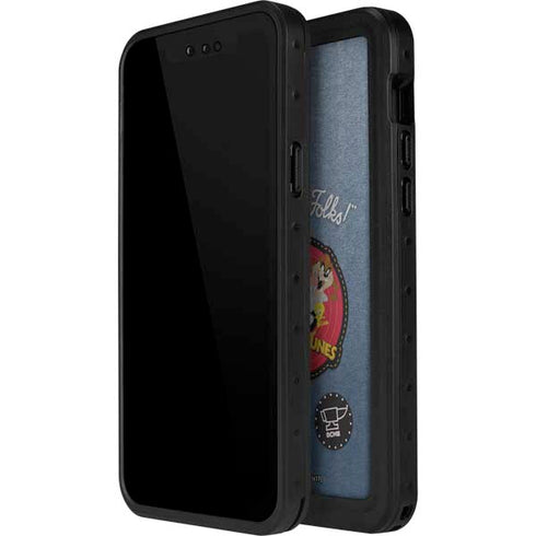 Looney Tunes Thats All Folks Patch iPhone 14 Pro Max Waterproof Case