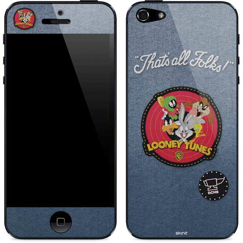 Looney Tunes Thats All Folks Patch iPhone 5/5s/5SE Skin