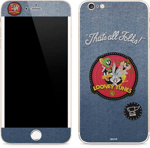 Looney Tunes Thats All Folks Patch iPhone 6/6s Plus Skin