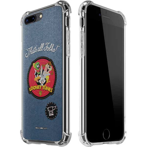 Looney Tunes Thats All Folks Patch iPhone 7/8 Plus Clear Case