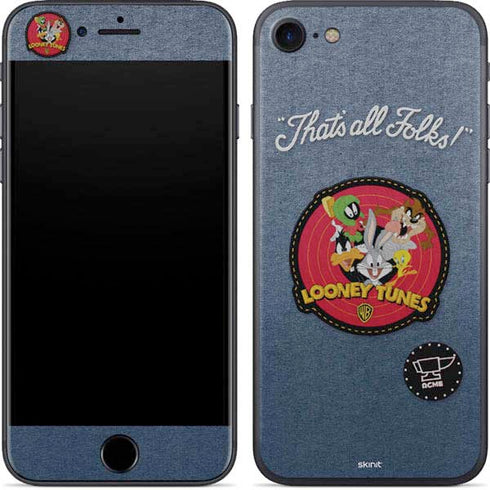 Looney Tunes Thats All Folks Patch iPhone 7 Skin