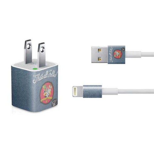 Looney Tunes Thats All Folks Patch iPhone Charger (5W USB) Skin