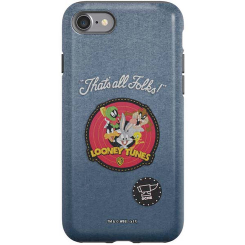 Looney Tunes Thats All Folks Patch iPhone SE (2nd & 3rd Gen) Pro Case