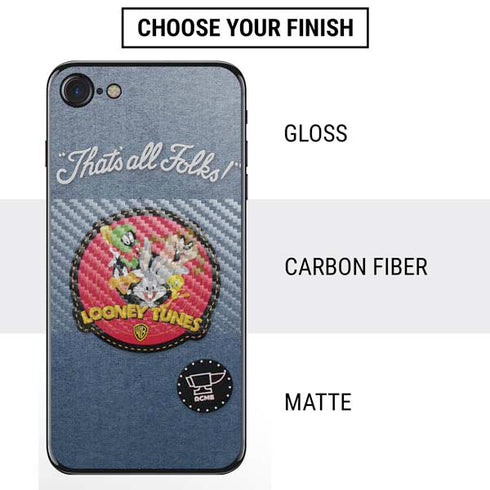 Looney Tunes Thats All Folks Patch iPhone SE (2nd & 3rd Gen) Skin