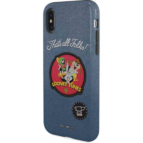 Looney Tunes Thats All Folks Patch iPhone X Pro Case