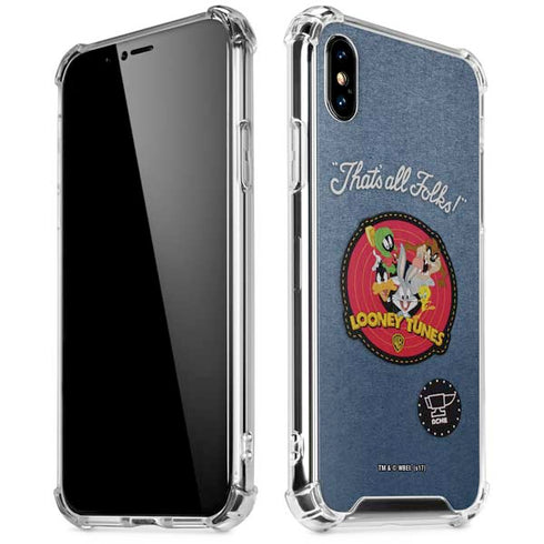 Looney Tunes Thats All Folks Patch iPhone XS Max Clear Case