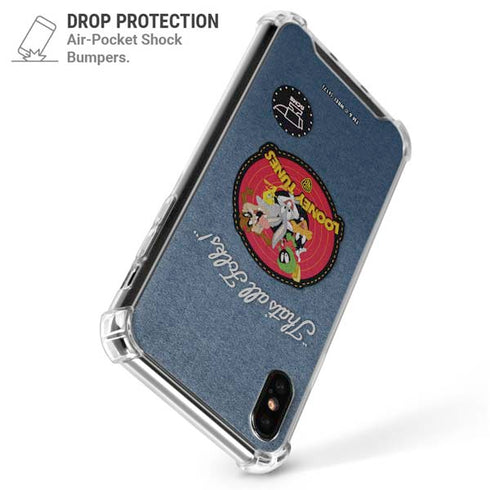 Looney Tunes Thats All Folks Patch iPhone XS Max Clear Case