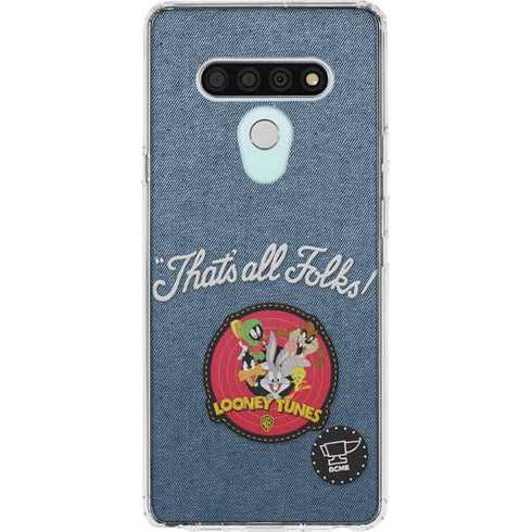 Looney Tunes Thats All Folks Patch LG Stylo 6 Clear Case