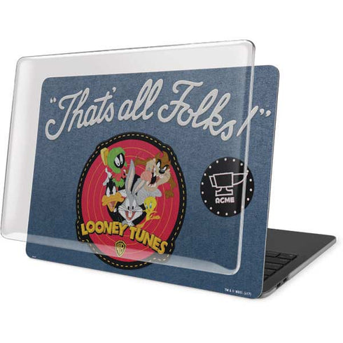 Looney Tunes Thats All Folks Patch MacBook Pro 16in (2019-20) Case plus Skin