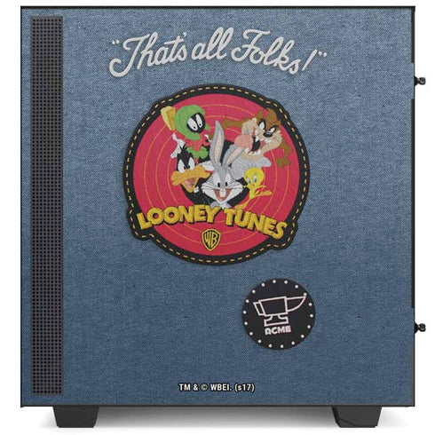 Looney Tunes Thats All Folks Patch NZXT H510 Compact ATX Mid-Tower Case Skin