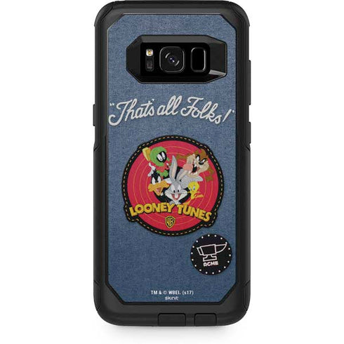 Looney Tunes Thats All Folks Patch Otterbox Commuter Galaxy Skin