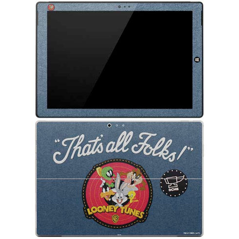 Looney Tunes Thats All Folks Patch Surface Pro 3 Skin