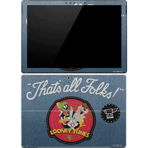 Looney Tunes Thats All Folks Patch Surface Pro 4 Skin