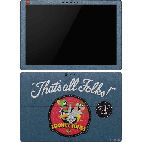 Looney Tunes Thats All Folks Patch Surface Pro 6 Skin