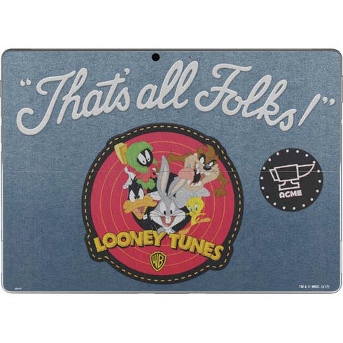 Looney Tunes Thats All Folks Patch Surface Pro 9 Skin