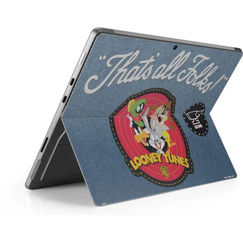 Looney Tunes Thats All Folks Patch Surface Pro 9 Skin