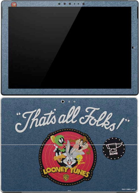 Looney Tunes Thats All Folks Patch Surface Pro (2017) Skin