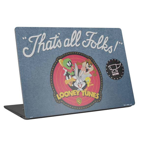 Looney Tunes Thats All Folks Patch Universal Laptop 15in (12.2 x 8.8in) Skin