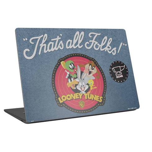 Looney Tunes Thats All Folks Patch Universal Laptop 17in (13.8 x 10in) Skin