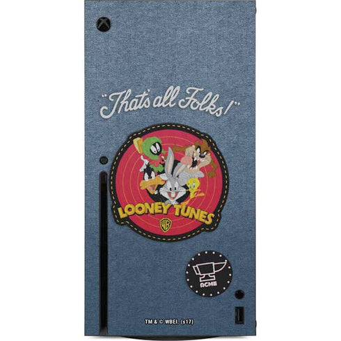 Looney Tunes Thats All Folks Patch Xbox Series X Console Skin
