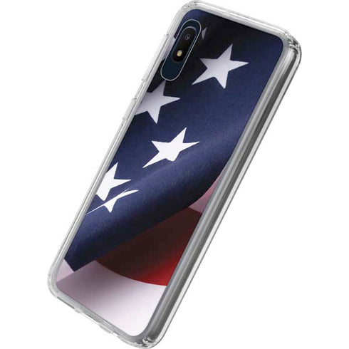 The American Flag Galaxy A10e Clear Case