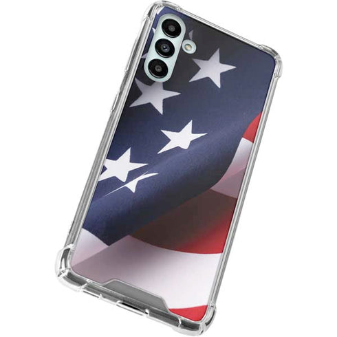 The American Flag Galaxy A13 5G Clear Case