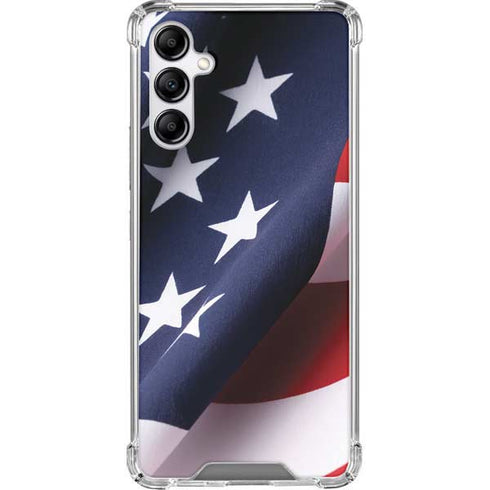 The American Flag Galaxy A14 5G Clear Case
