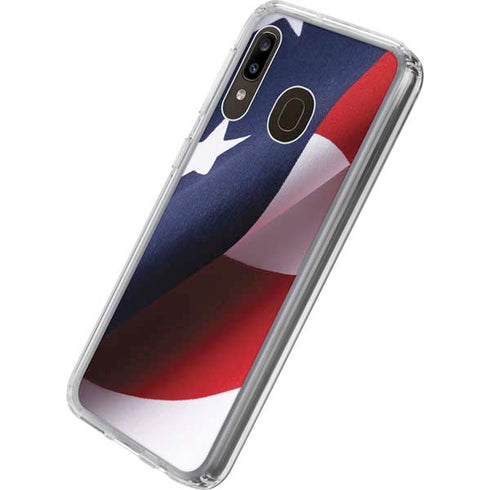 The American Flag Galaxy A20 Clear Case