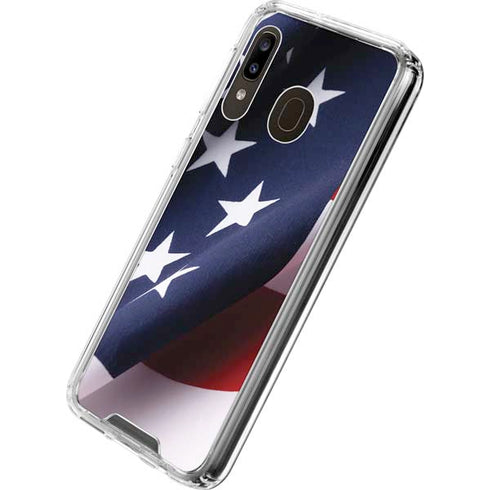 The American Flag Galaxy A30 Clear Case