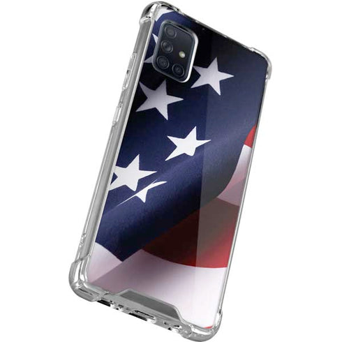 The American Flag Galaxy A71 5G Clear Case