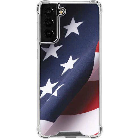 The American Flag Galaxy S21 FE Clear Case