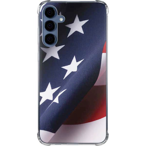 The American Flag Galaxy S24 Clear Case