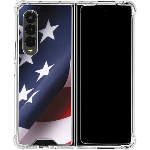 The American Flag Galaxy Z Fold4 5G Clear Case