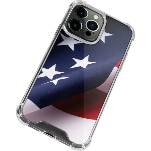 The American Flag iPhone 14 Pro Clear Case