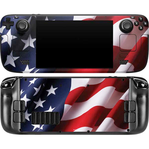 The American Flag Steam Deck Handheld Gaming Computer Skin