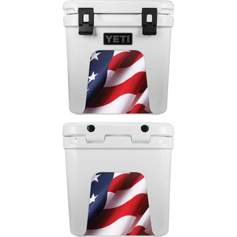 The American Flag YETI Roadie 24 Hard Cooler Skin