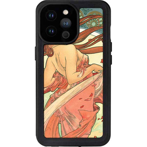 Alphonse Mucha The Arts, Dance iPhone 14 Pro Max Waterproof Case