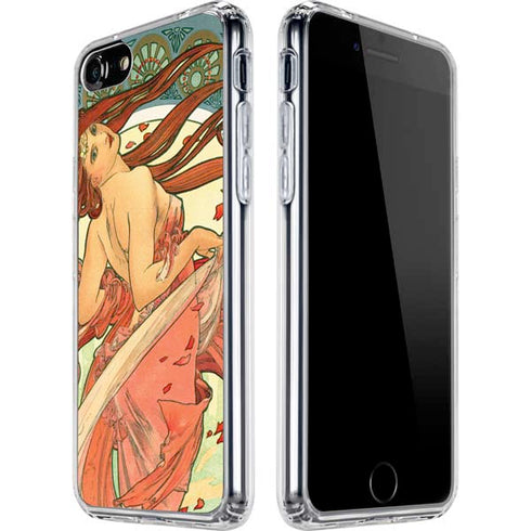 Alphonse Mucha The Arts, Dance iPhone SE (2nd & 3rd Gen) Clear Case