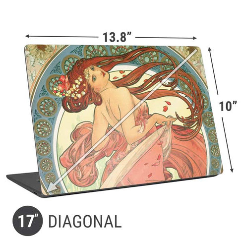Alphonse Mucha The Arts, Dance Universal Laptop 17in (13.8 x 10in) Skin