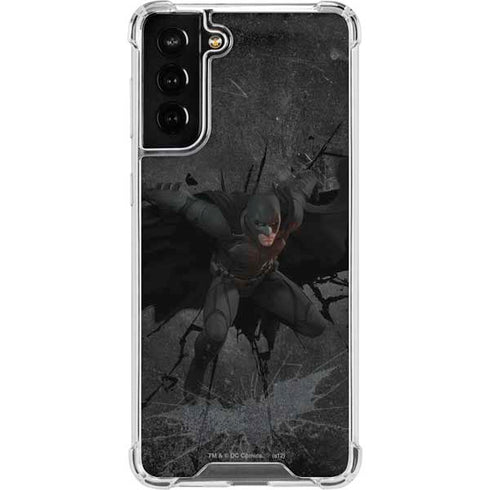 DC Comics Batman The Dark Knight Action pose Galaxy S21 FE Clear Case