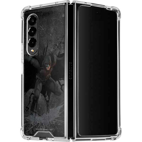 DC Comics Batman The Dark Knight Action pose Galaxy Z Fold4 5G Clear Case