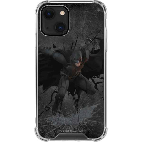 DC Comics Batman The Dark Knight Action pose iPhone 14 Plus Clear Case