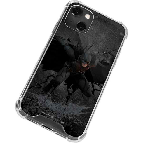 DC Comics Batman The Dark Knight Action pose iPhone 14 Plus Clear Case