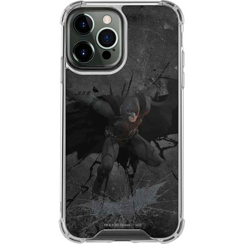 DC Comics Batman The Dark Knight Action pose iPhone 14 Pro Max Clear Case