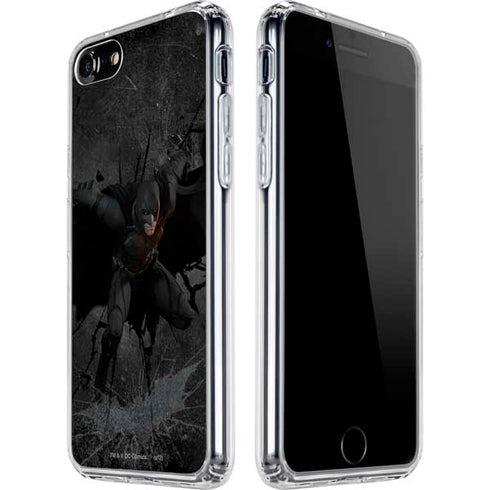 DC Comics Batman The Dark Knight Action pose iPhone SE (2nd & 3rd Gen) Clear Case