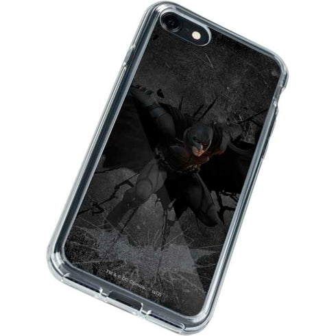 DC Comics Batman The Dark Knight Action pose iPhone SE (2nd & 3rd Gen) Clear Case
