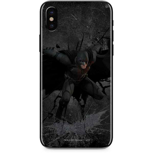 DC Comics Batman The Dark Knight Action pose iPhone XS Skin