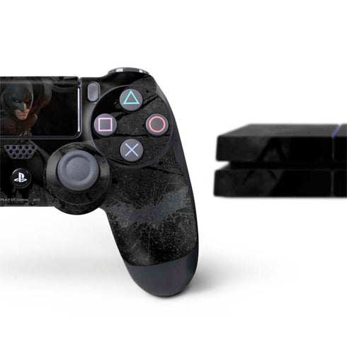 DC Comics Batman The Dark Knight Action pose PS4 Console and Controller Bundle Skin